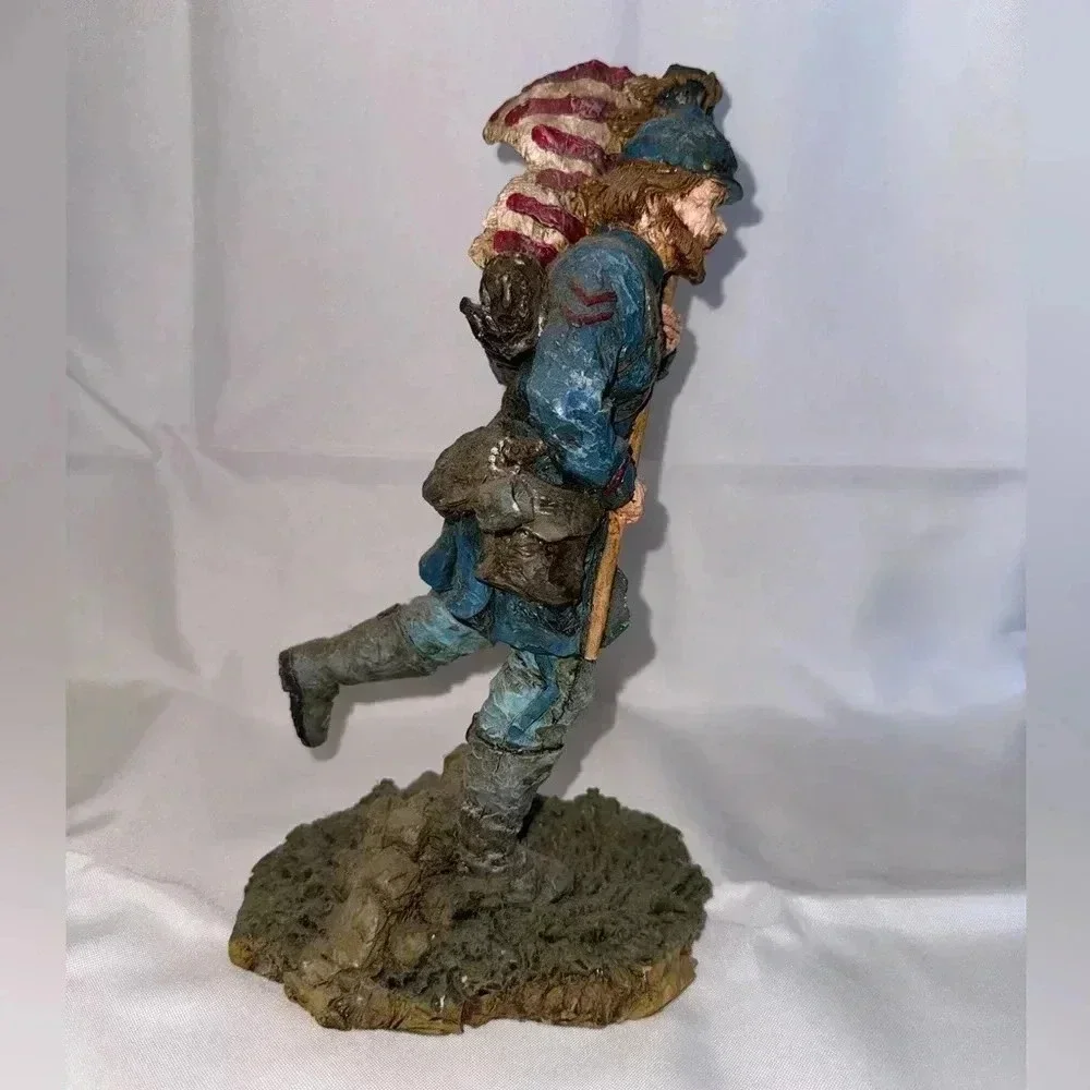 RARE American Civil War American With Flag Large Resin Figurine 12” by PPL 1995